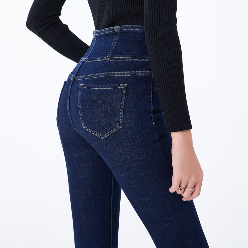 streetwear High Waist thickening skinny denim pants women plus size warm stretch Pencil jeans Mom's slim waist velvet jeans 6 streetwear High Waist thickening skinny denim pants women plus size warm stretch Pencil jeans Mom's slim waist velvet jeans 6