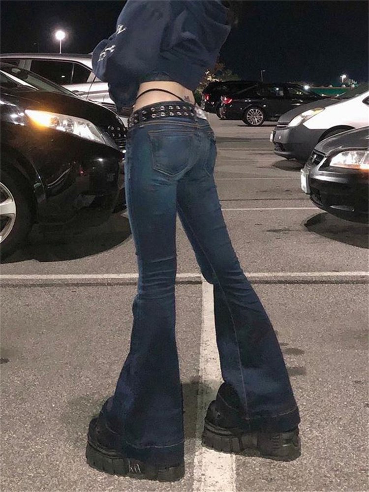 Low Waisted Y2K Flare Jeans Aesthetic Retro 2000s Cute Denim Sweatpants Streetwear Fashion Harajuku Casual Capris Cuteandpsycho 4 Low Waisted Y2K Flare Jeans Aesthetic Retro 2000s Cute Denim Sweatpants Streetwear Fashion Harajuku Casual Capris Cuteandpsycho 4